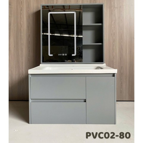 Tủ AKHOA PVC 02-80 màu Ghi Tủ AKHOA PVC 02-80 màu Ghi